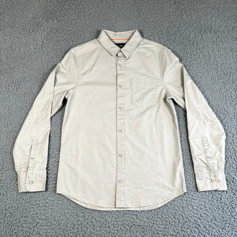 Du/er Shirt Men's‎ XS Beige Performance Oxford Button Up Cotton Coolmax